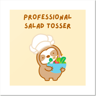 Professional Salad Tosser Sloth Posters and Art